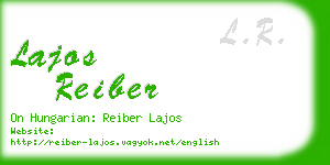 lajos reiber business card